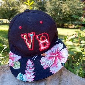 Black Floral Hawaiian baseball hat